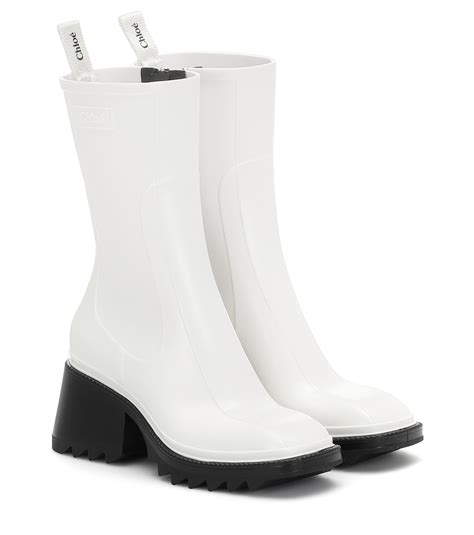 chloe betty rain boots white|Chloé Betty Rain Boot .